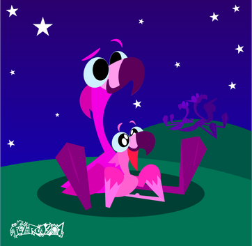 Night Flamingos